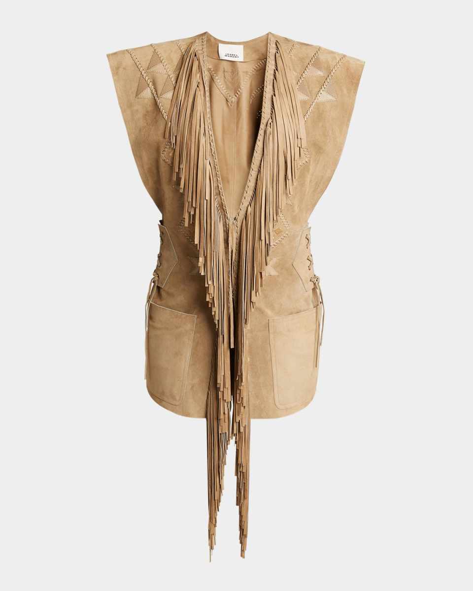 Dalila Fringe Suede Vest